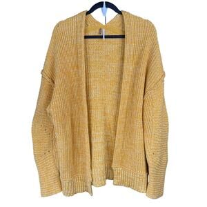 FREE PEOPLE XS High Hopes Cardigan Oversized Cozy Chunky Open Front Marmalade